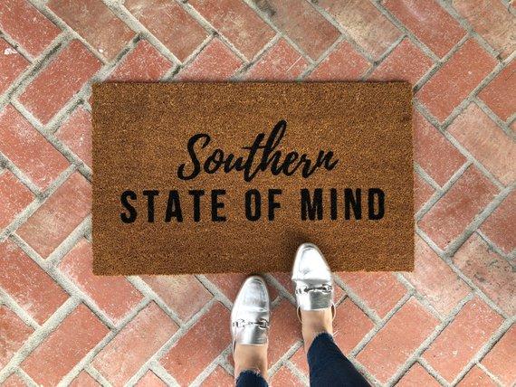 Southern Doormat / Funny Doormat / Custom Welcome Mat / Personalized Doormat / Housewarming Doormat / Front Door Mat / Doormat / Welcome Mat