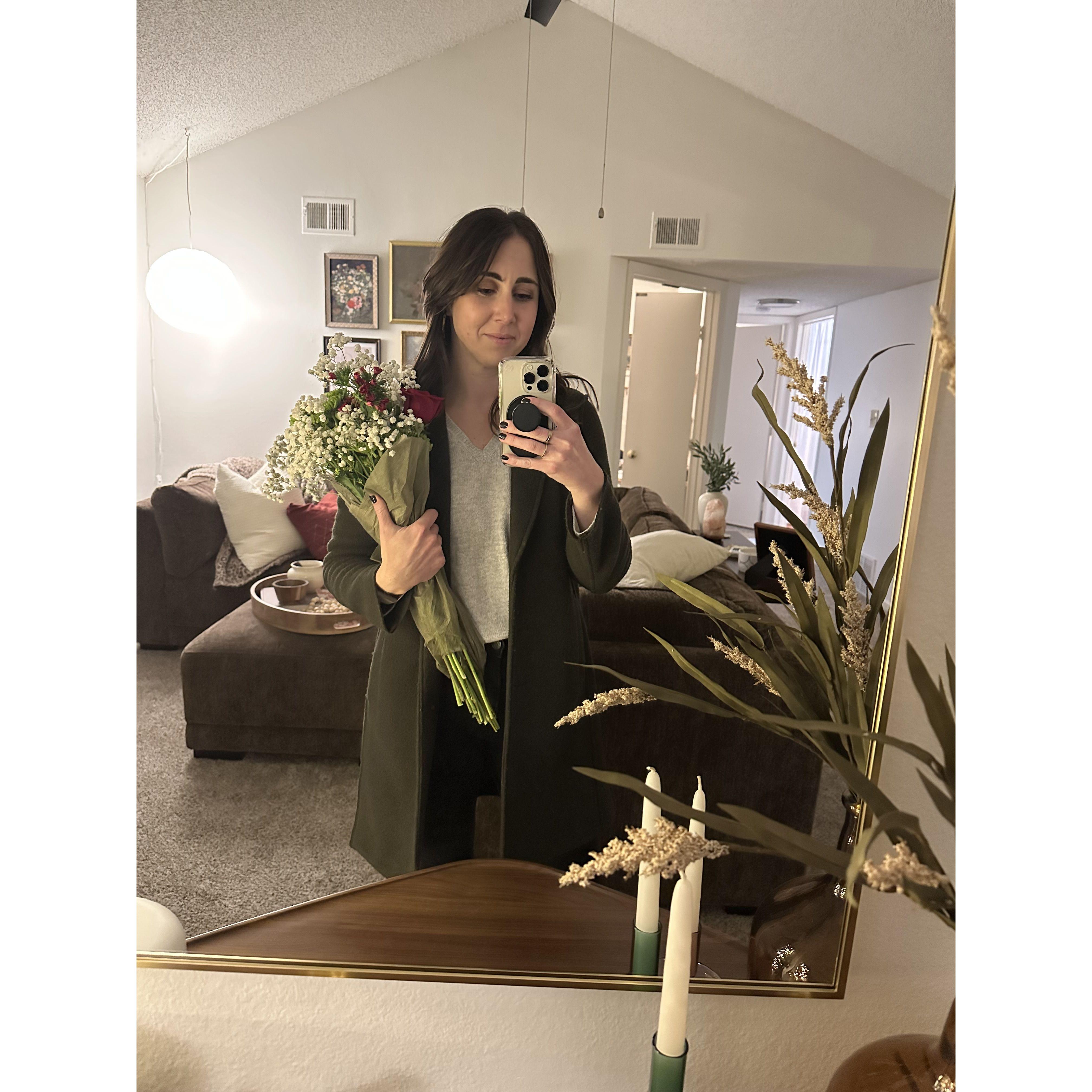 A photo I snapped after our first date, it was the best first date of my life and I knew I needed to document it. This felt different!!
