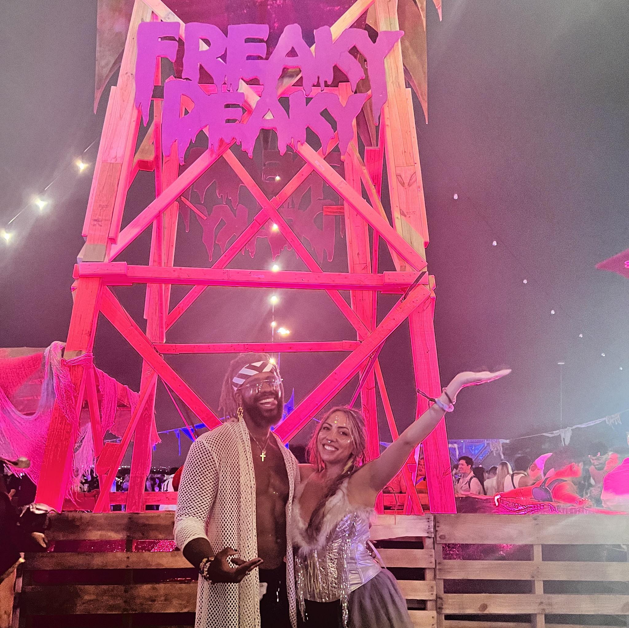 First Halloween together and danced the night away at Freaky Deaky, a Halloween music festival.