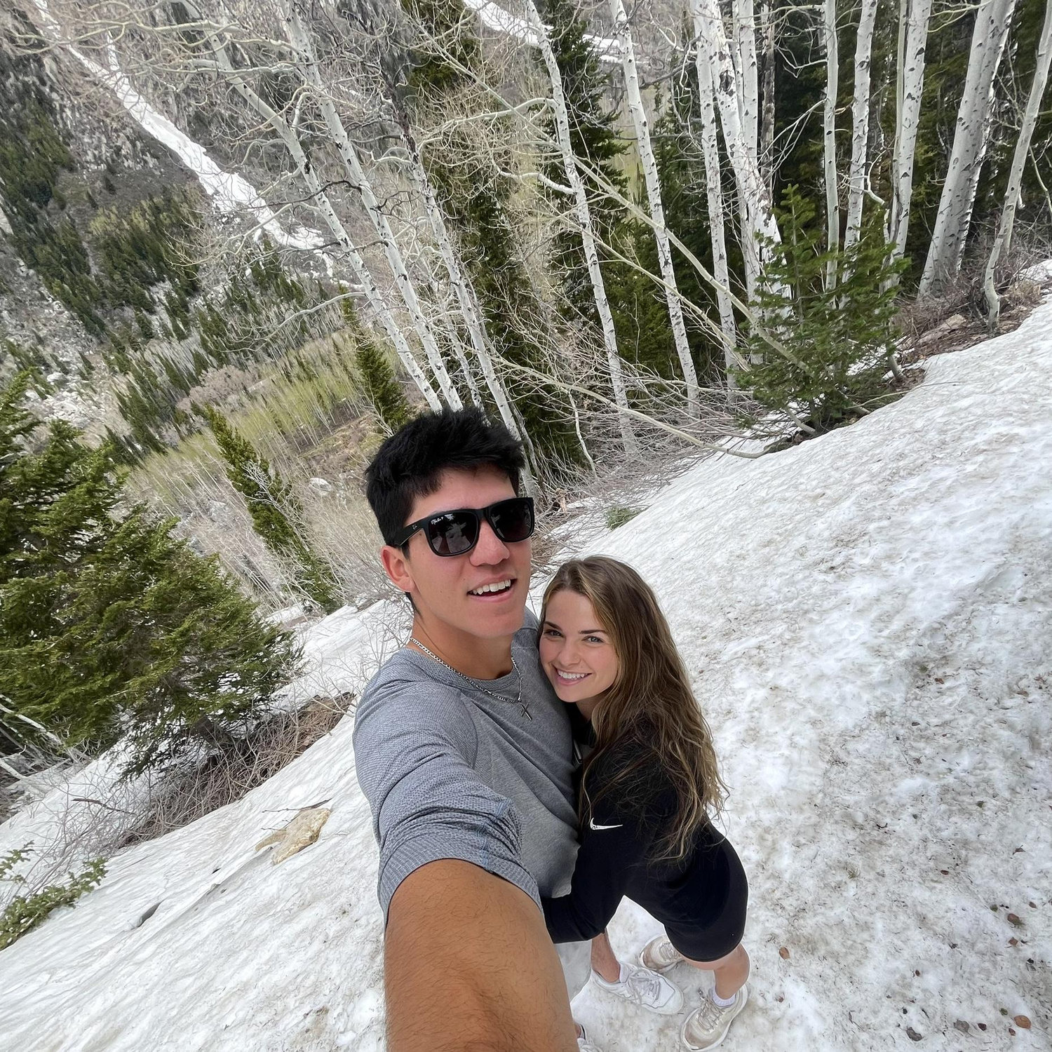 Kevin coming to visit Utah and was NOT a fan of hiking in the snow. Although his smile says otherwise!
