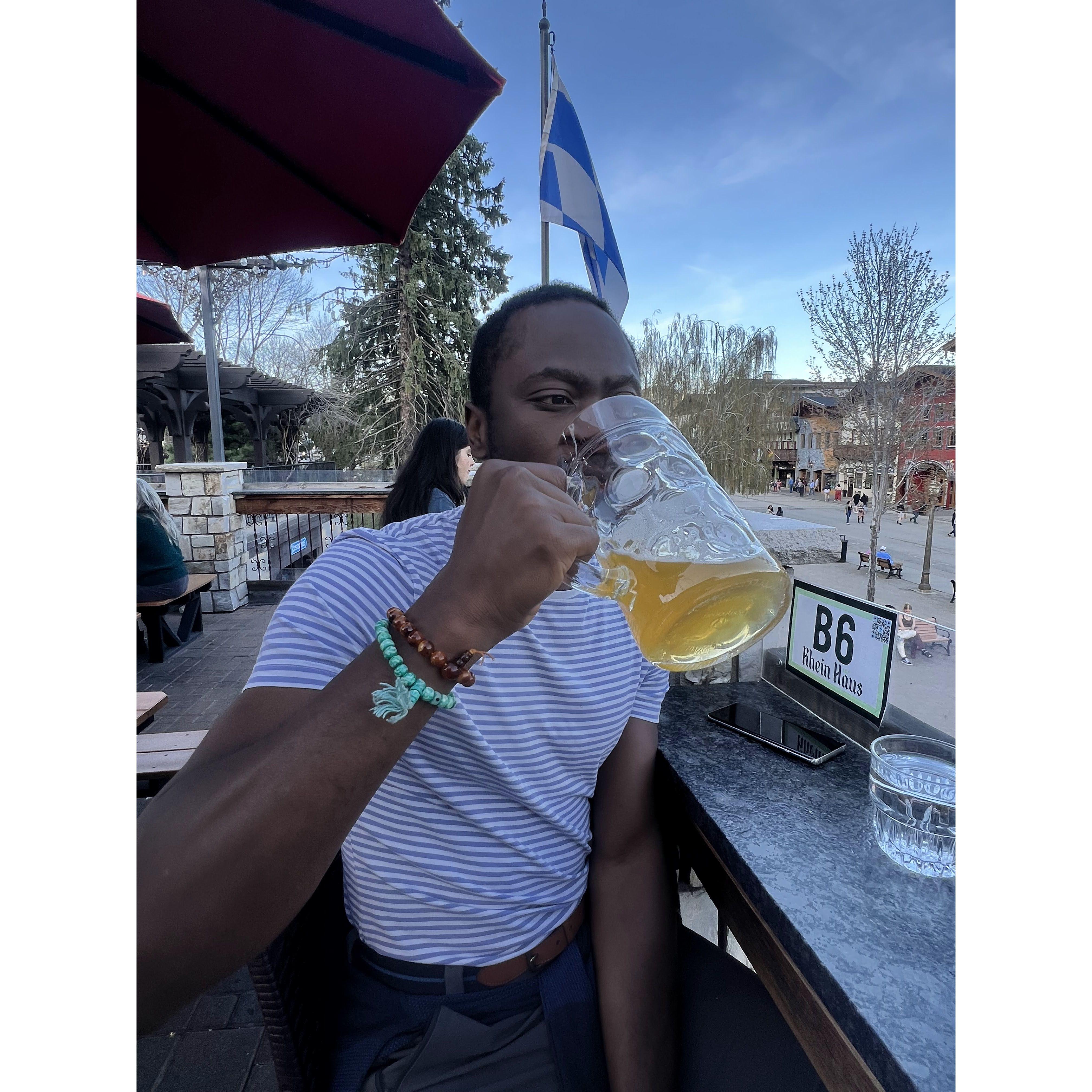 Kev is not a beer guy, today he was a beer guy.