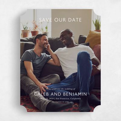 White Ticket Wedding Save the Date - Anacostia Photo