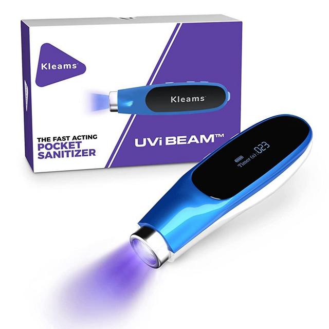 KLEAMS - Portable UV Light Sanitizer Wand – Can Safely Kill Harmful Germs in Seconds - Mini Ultraviolet Sterilizer for Sanitizing your Cell Phone, Baby Items or any Surface - Pocket Sized for Travel