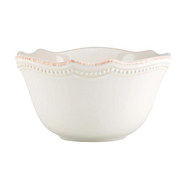 Lenox White French Perle Bead Fruit Bowl, 0.70 LB