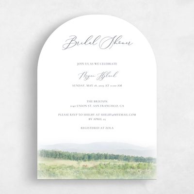 White Arch Wedding Wedding Shower Invitation - Meadowlark Portrait