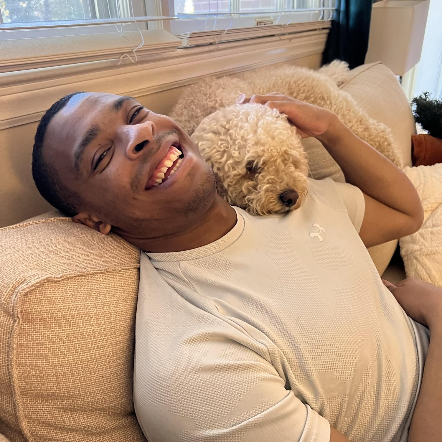 The first day Kirk met Luna! We had gone on a date to Country Park and she got to join. She was hesitant at first but as you can see it did not take her long to warm up to him!