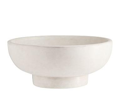 Orion Handcrafted Terra Cotta Bowl,Small, White