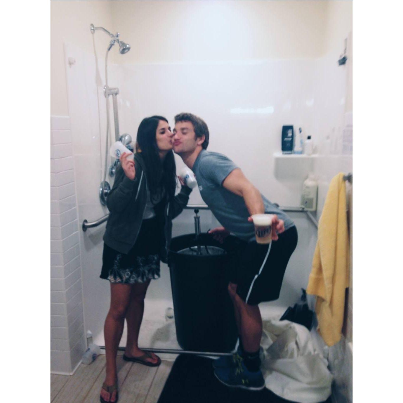 Can you tell we met in college?