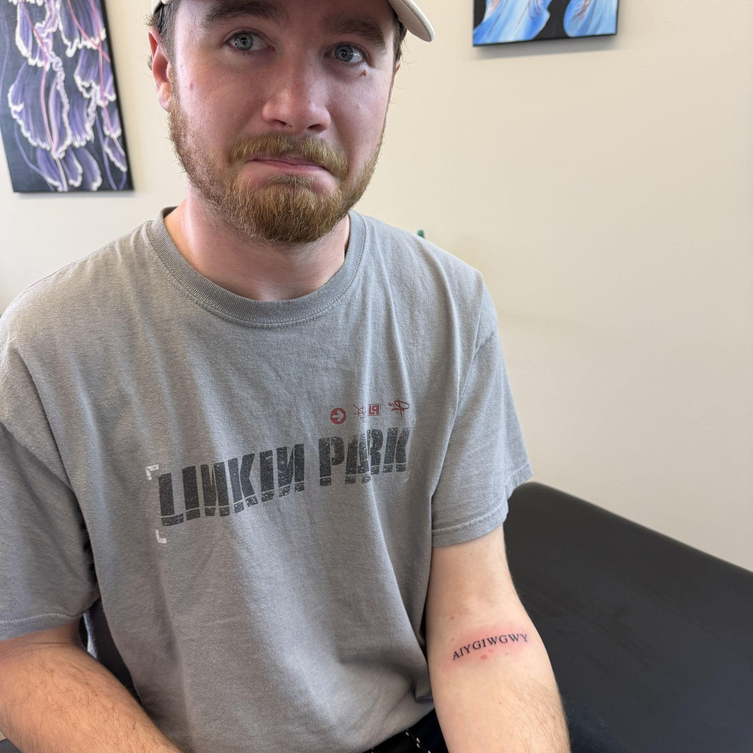 Jarred after getting his first tattoo lol!