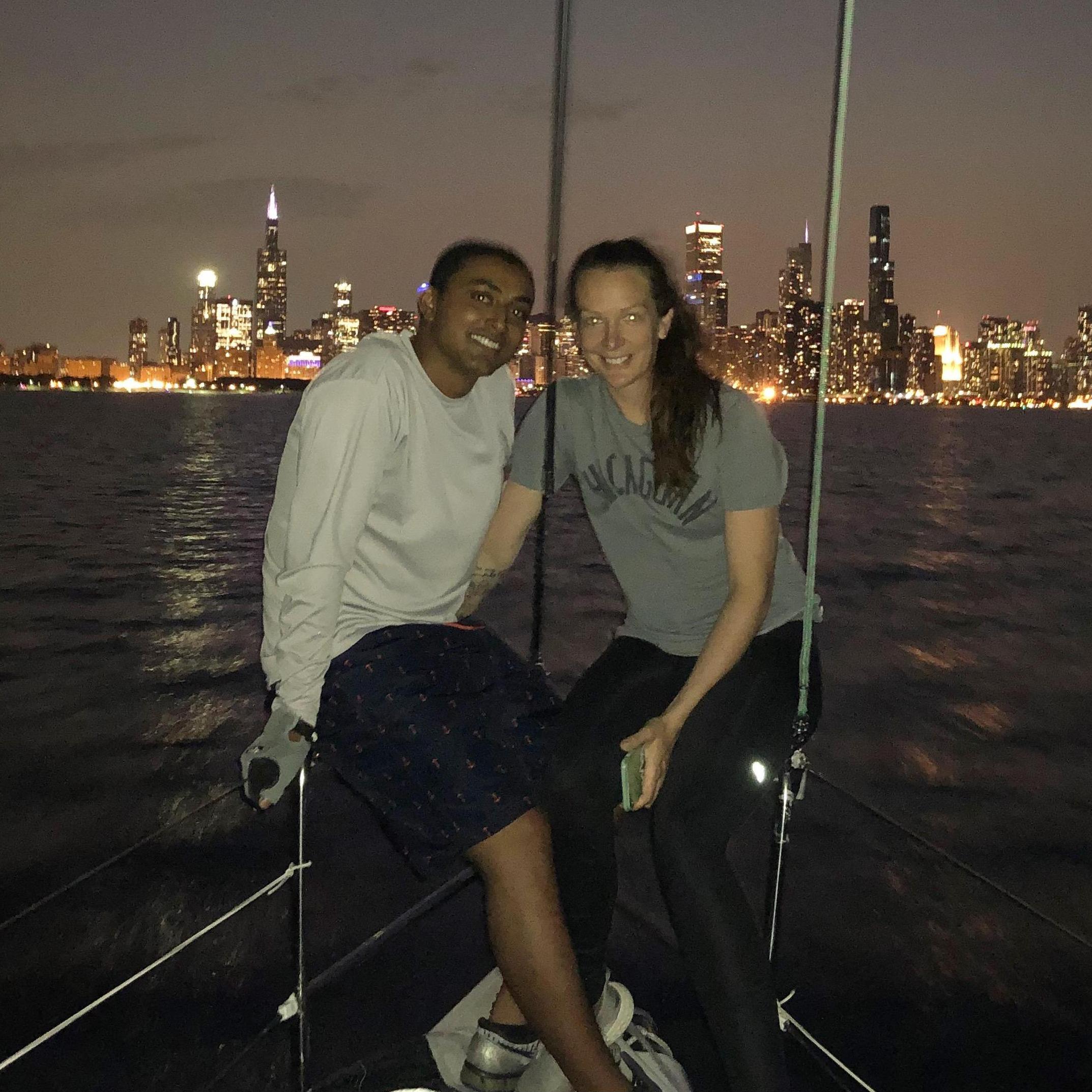 Sailing on Lake Michigan