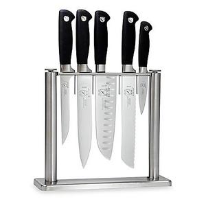 Mercer® Genesis Six-Piece Knife Set with Glass Block