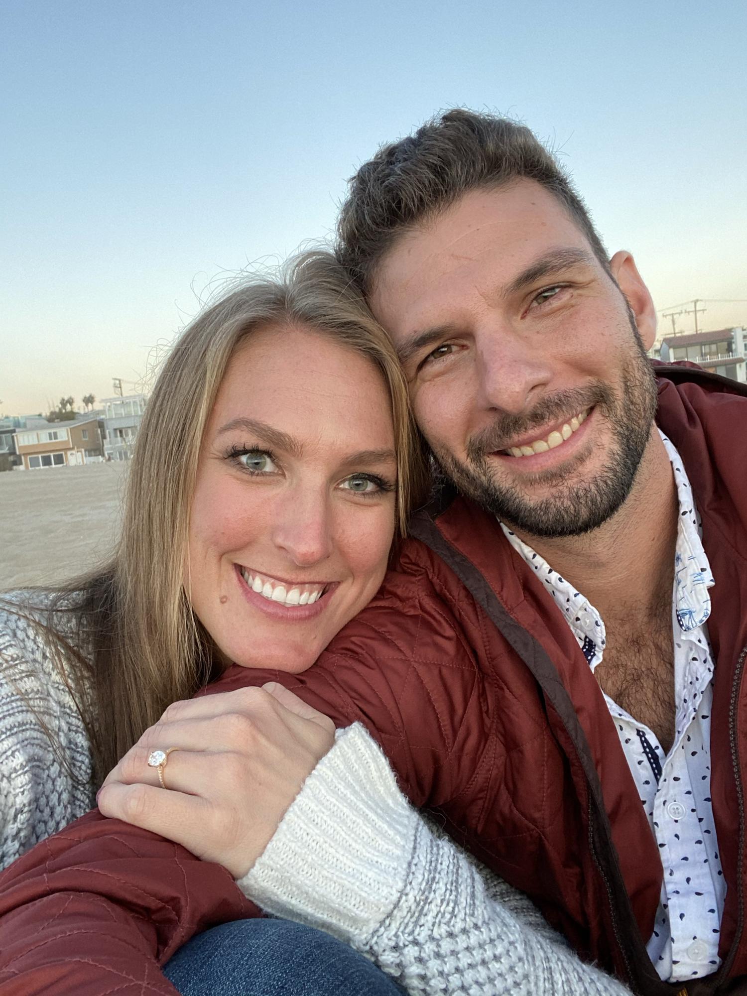 December 5, 2020: Newly engaged, watching a gorgeous Cali sunset together 💕