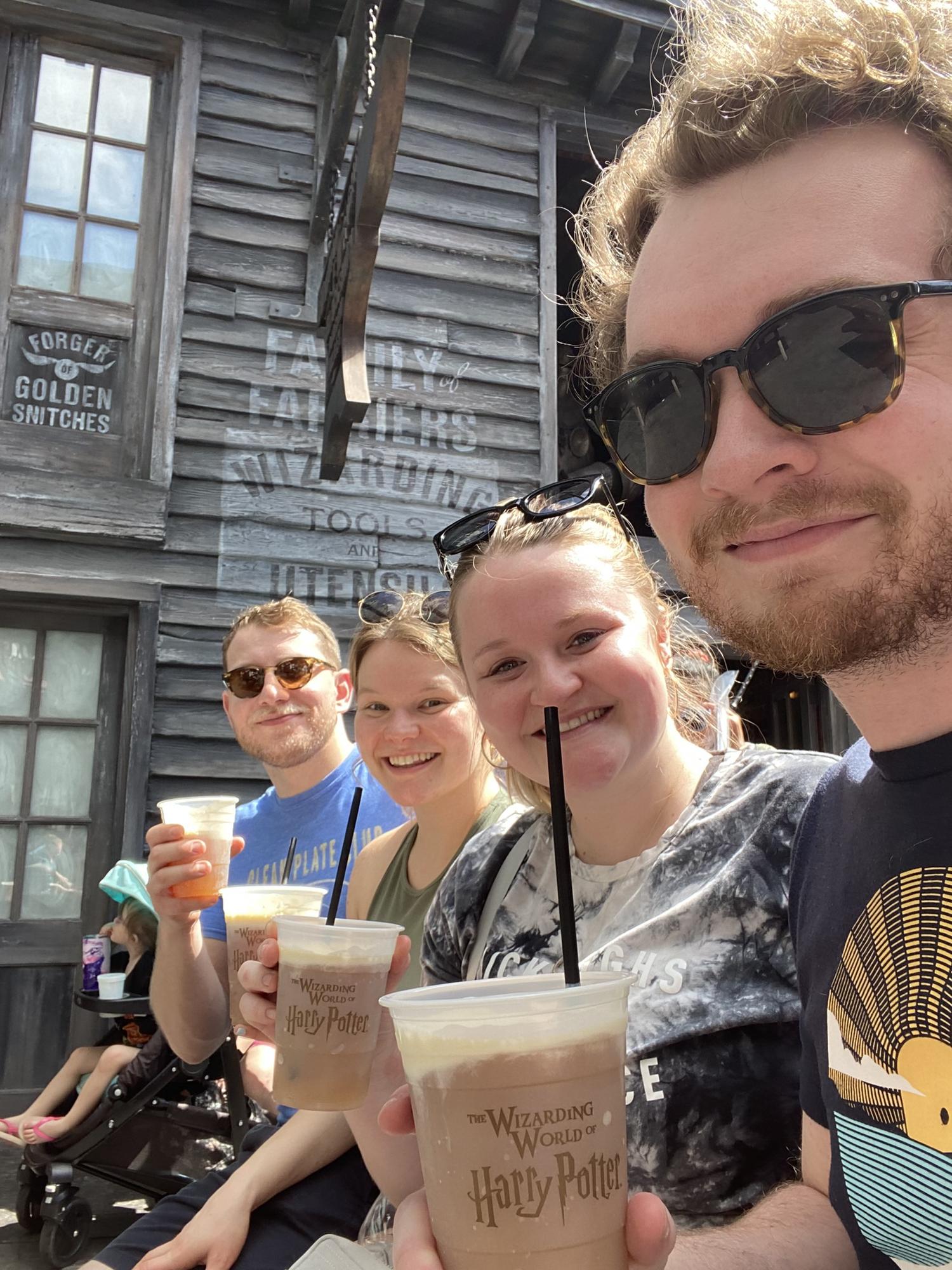 Deliberate straw placement featuring butterbeer