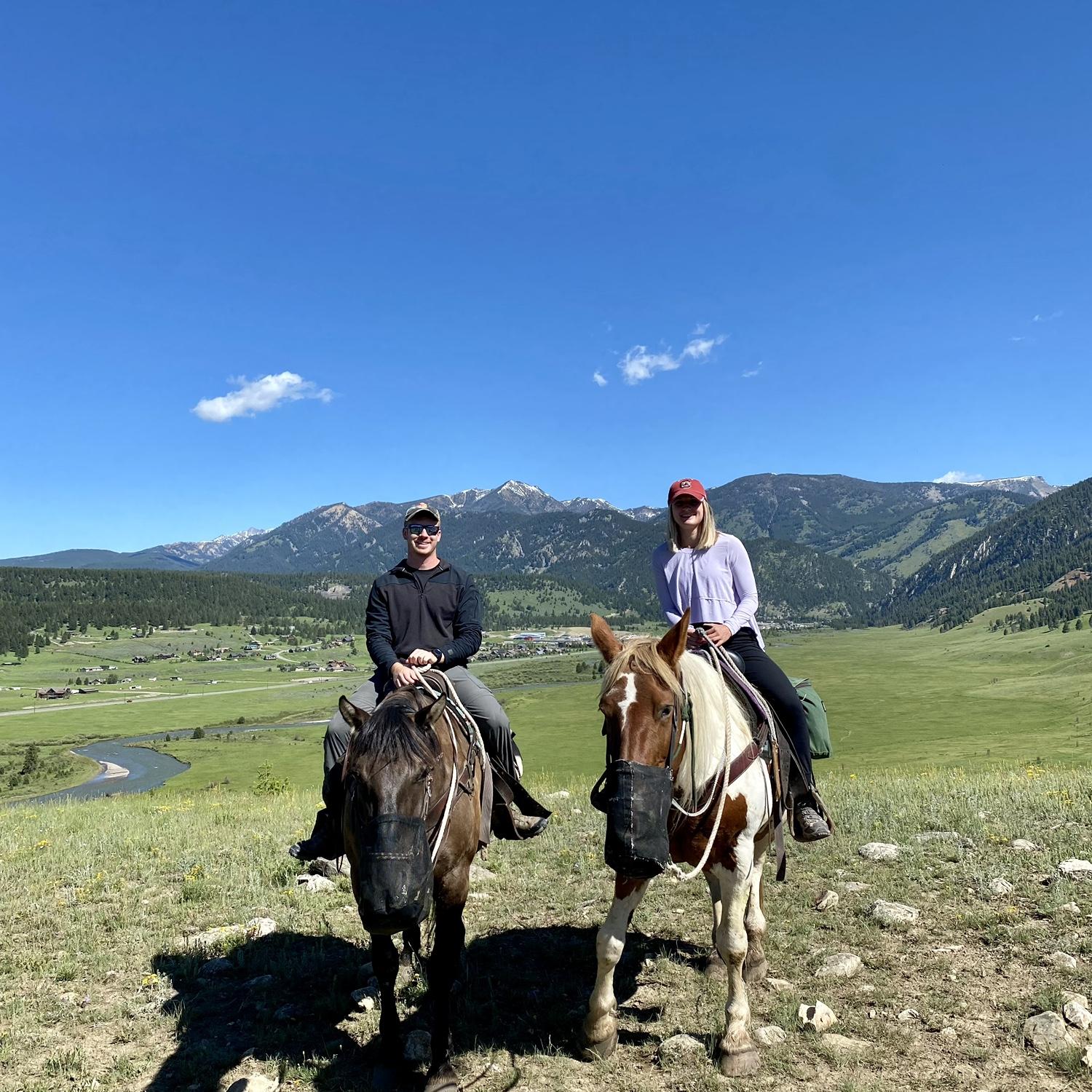 Horseback riding in Big Sky, MT. Summer 2022