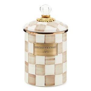 Mocha Check Medium Canister