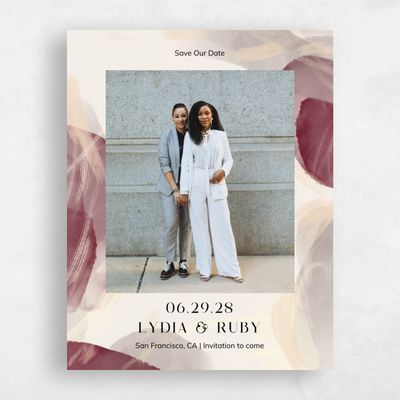 Merlot, Red Wedding Save the Date - Staton Photo