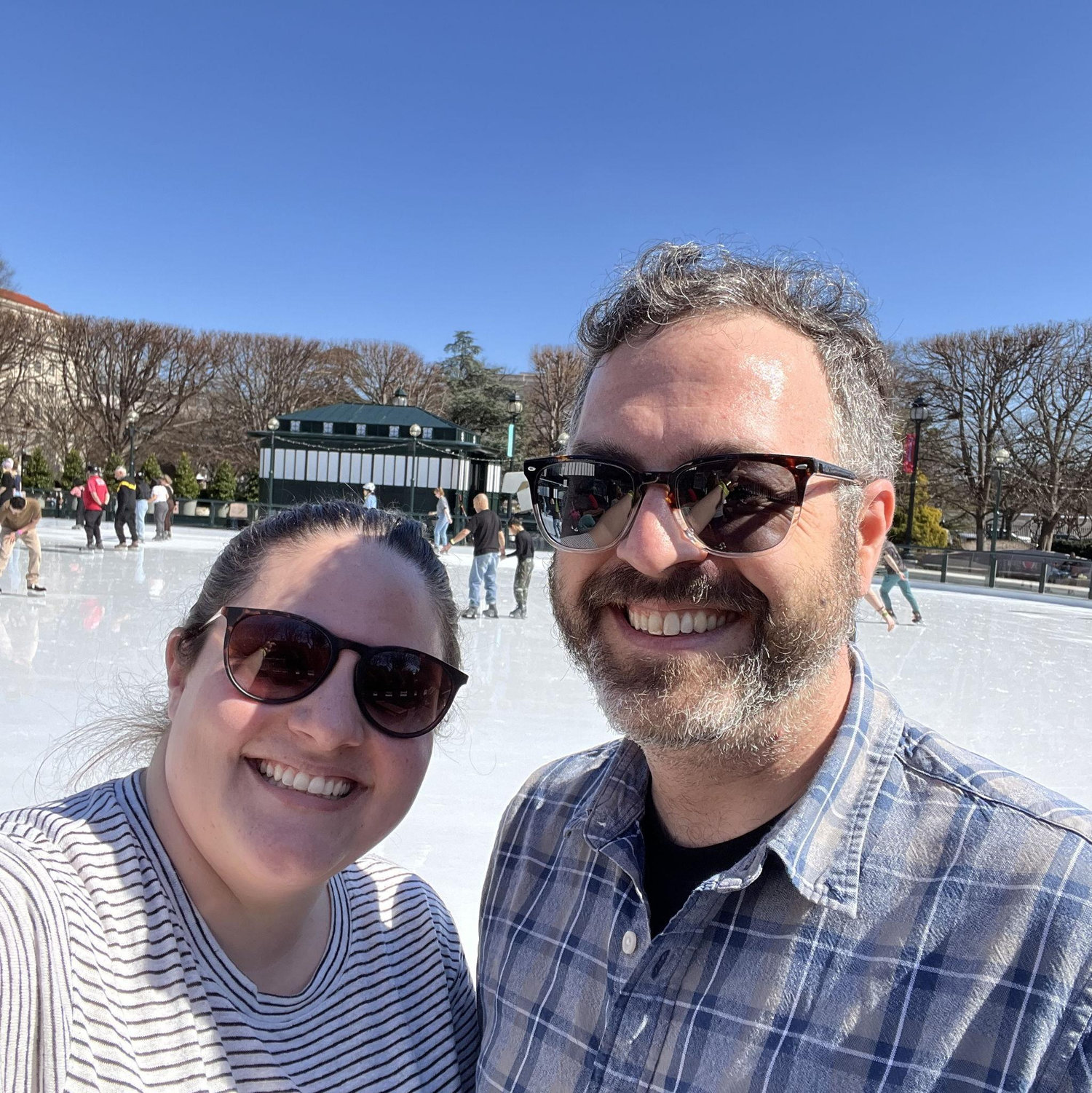 One of our favorite early dates. Ice skating in DC.