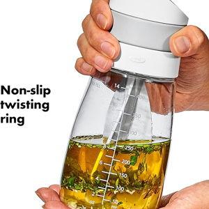 OXO Good Grips Twist & Pour Salad Dressing Mixer, Gray, 14 ounces, 0.44 qt