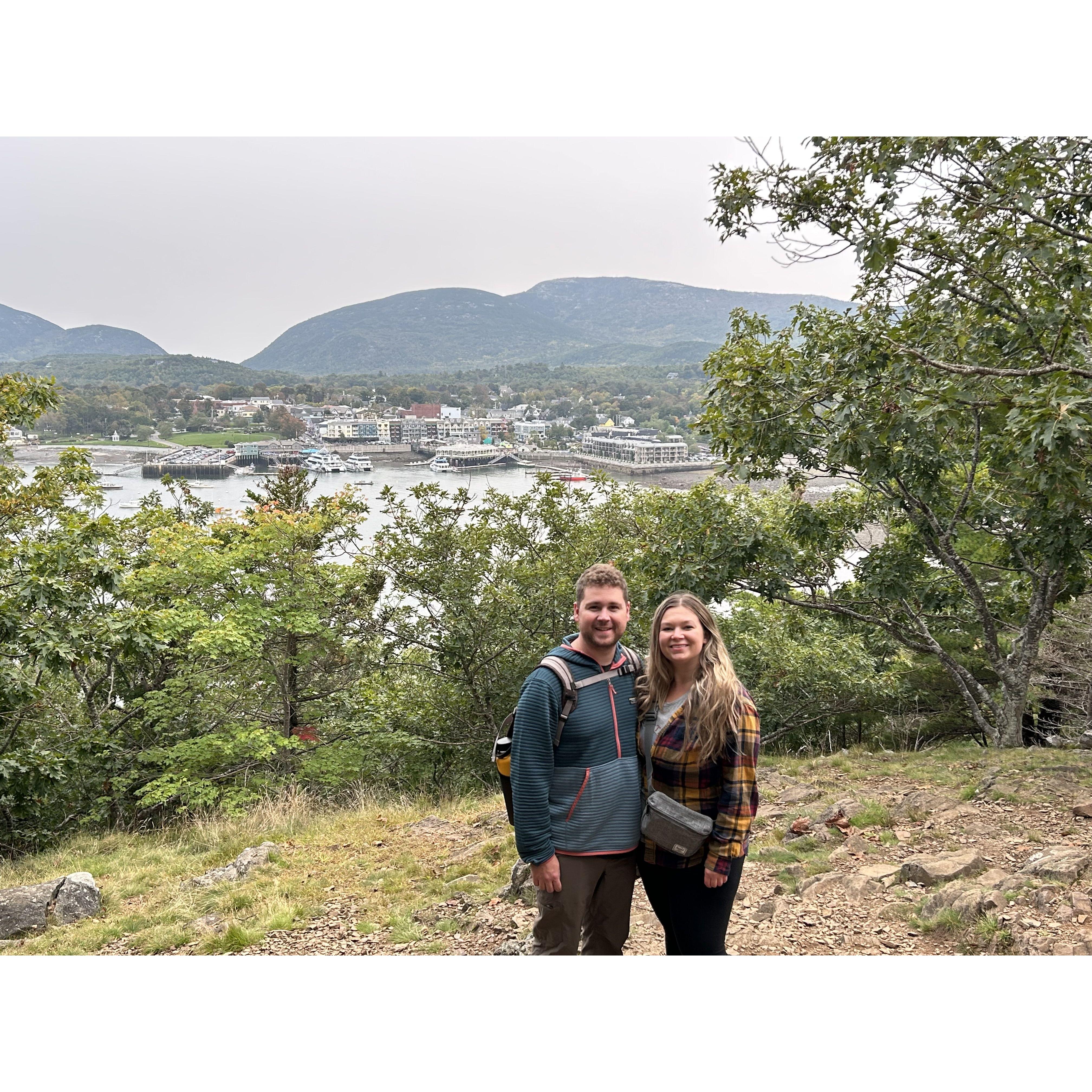 Nicole's 30th birthday trip in Acadia National Park. The next day Luke proposed.