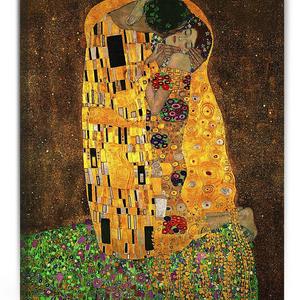 DecorArts - The Kiss, by Gustav Klimt. Giclee printed on canvas stretched gallery wrapped, ready to hang 24x30"