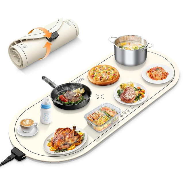 Warming Mat for Food Extra Large,36"x15" Food Warming Mats for Countertops, Parties, and Daily Use with Timer and 3 Temperature Levels