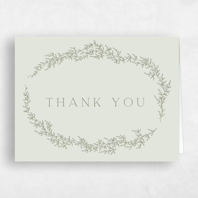 Green Rustic Wedding Thank You - Rhys Landscape