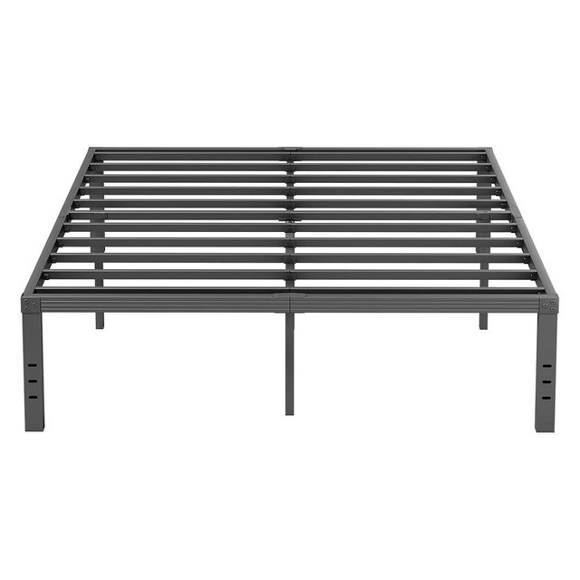 Furnitui 18 Inch High King Size Bed Frame Platform, Metal King Bed Frame No Box Spring Needed, Easy Assembly, Noise Free, Sturdy, Black