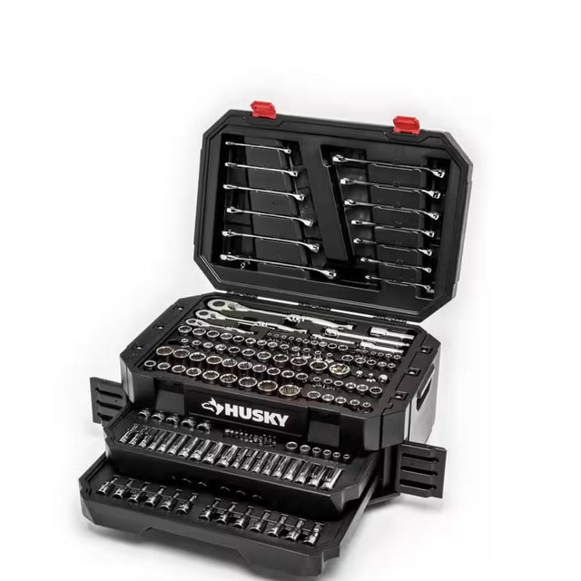 Husky 244-Piece SAE/Metric Mechanics Tool Set with Tool Box H244MTSCHEST