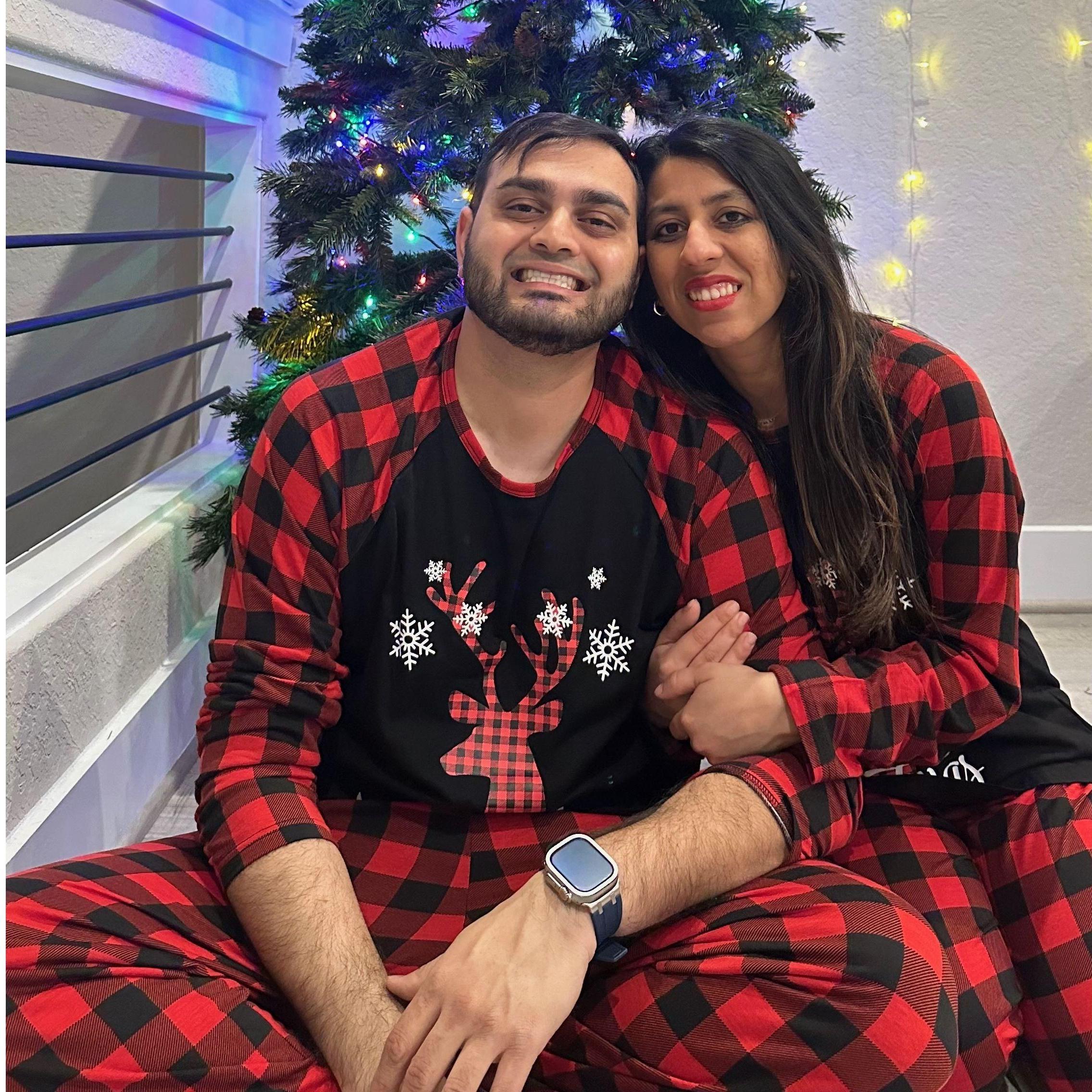 The One Where We Wore Matching Christmas PJs and Used a Self-Timer to take this picture