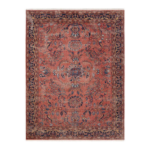 Jaclyn Hand-Knotted Wool Rug, Red Multi, 9' x 12'