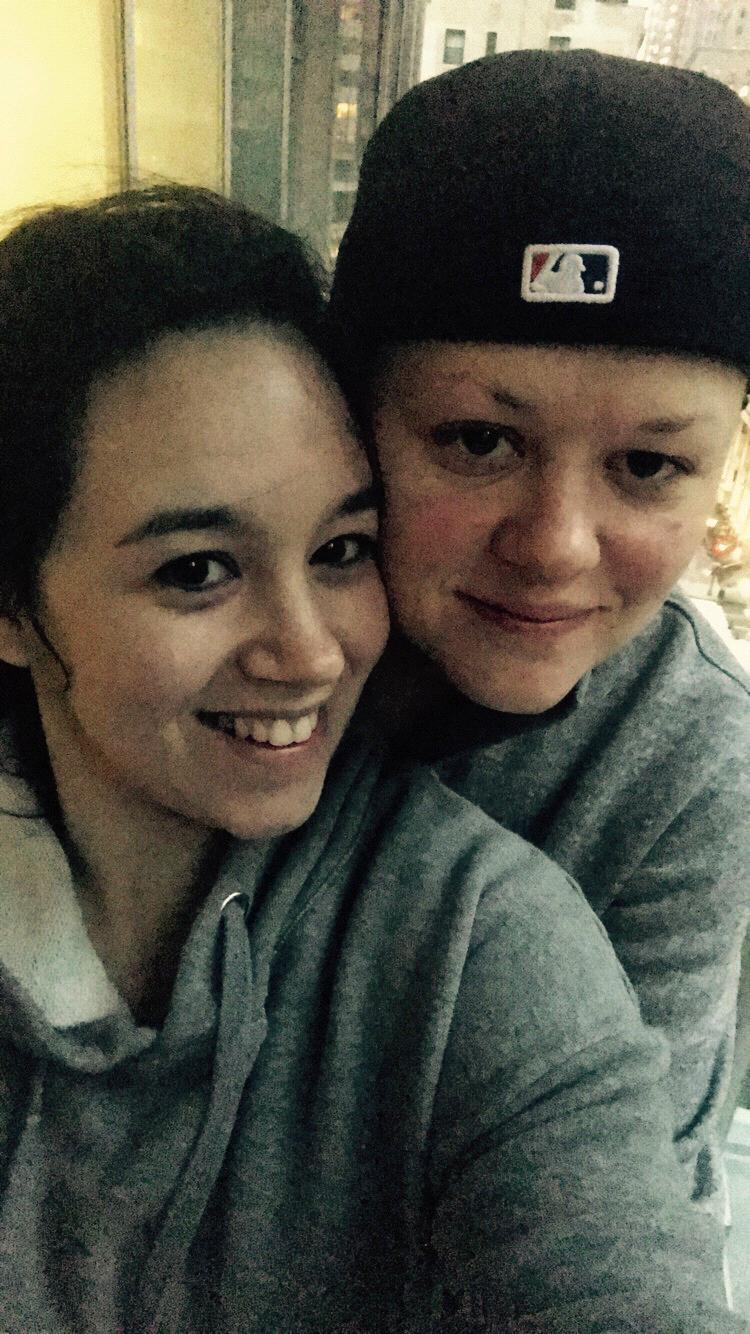 We snapped this on the balcony of our hotel room in midtown the first time E took Sid to NYC! Valentine's Day 2018