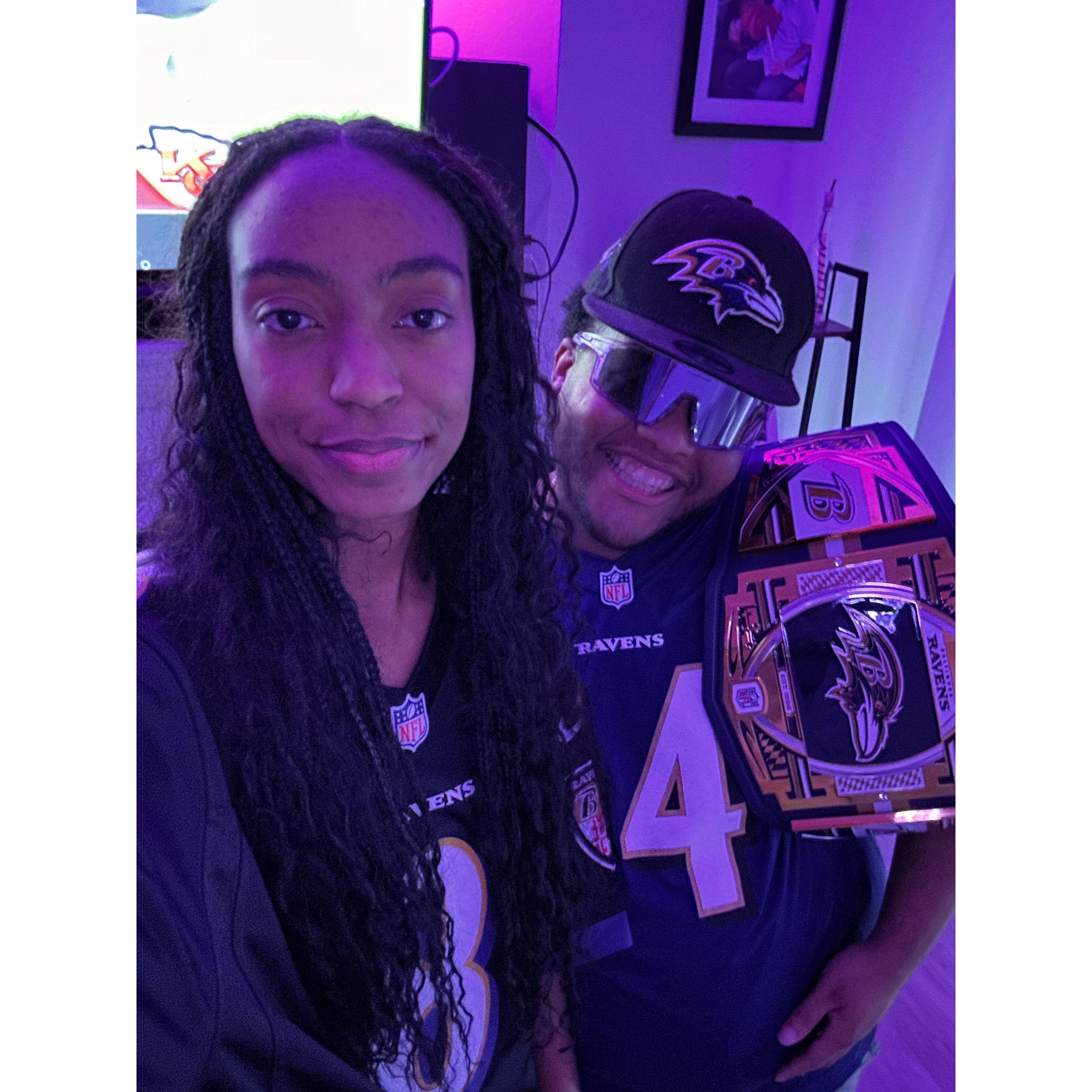 FOOTBALL SEASON- Jamar forced Jalyn to support the ravens- September 2024