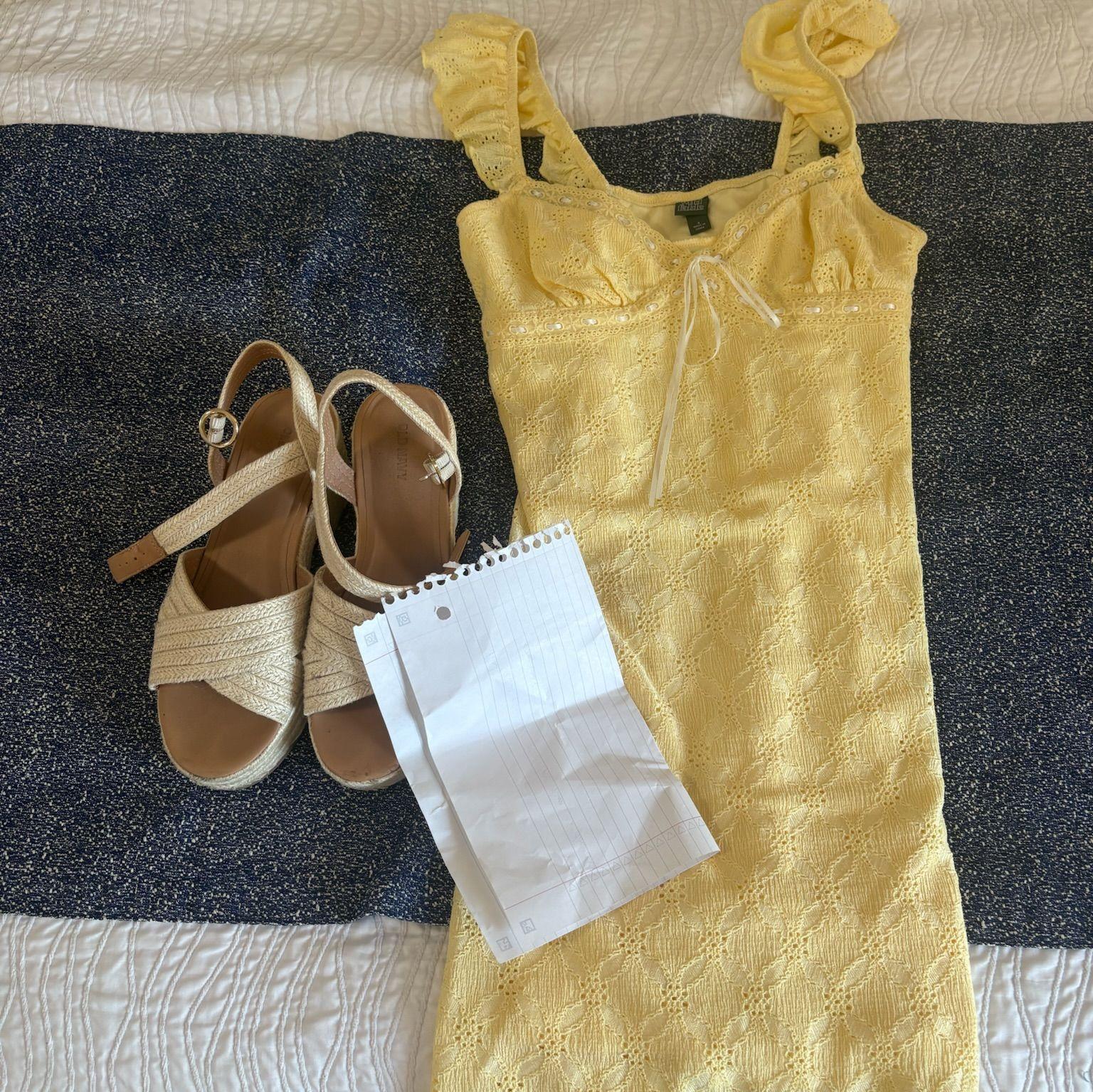 "Mal, Put this on and come meet me at the dock. Love, Carter"