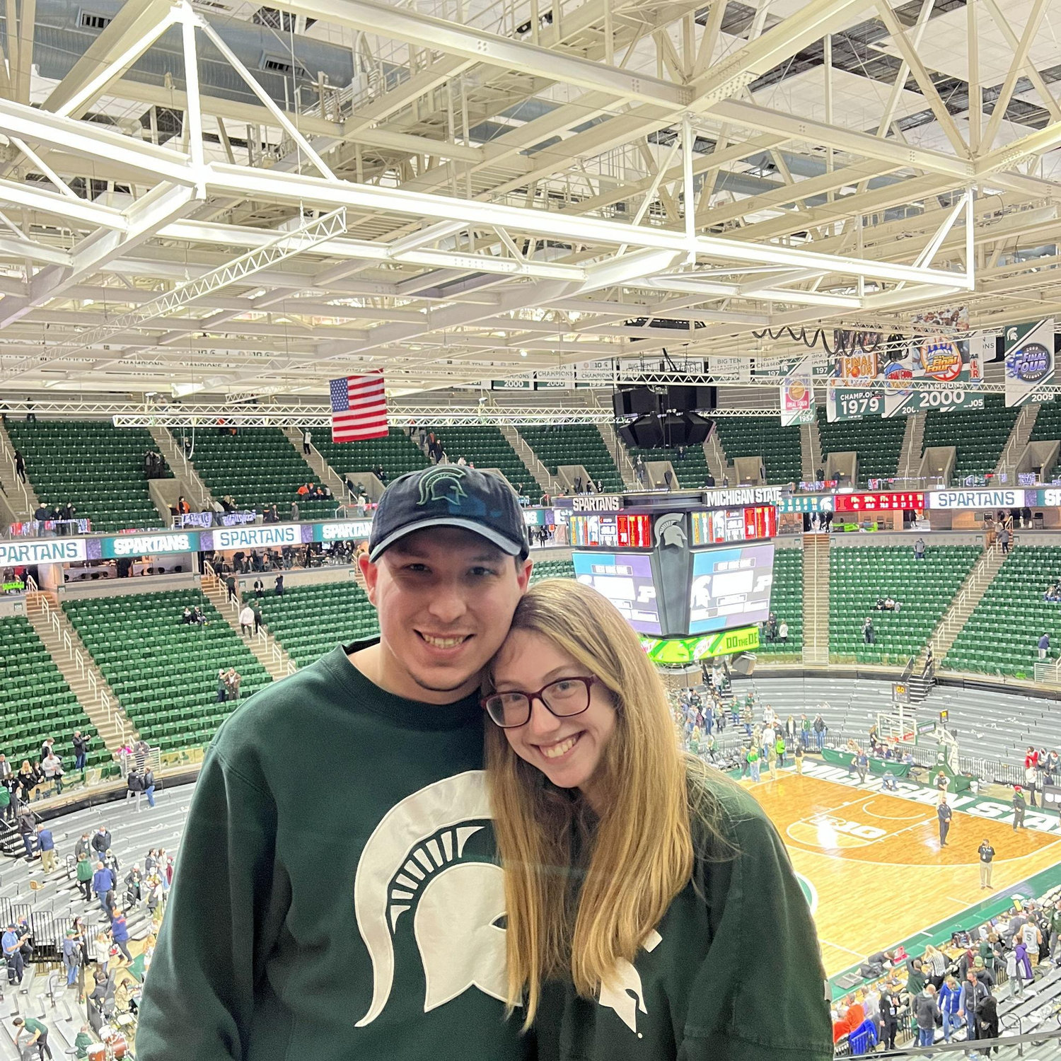 Another Michigan State Spartans sporting event that Kennedy dragged Mike to - this time is was Spartan Basketball!