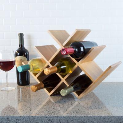 Classic Cuisine Bamboo 8-Bottle Tabletop Wine Rack
