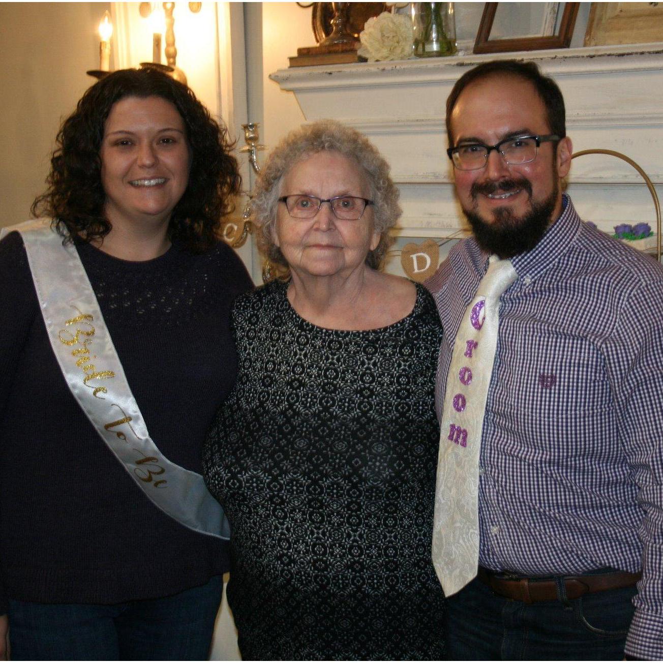 Lindsey and Danny with Danny's grandmother, Barbara