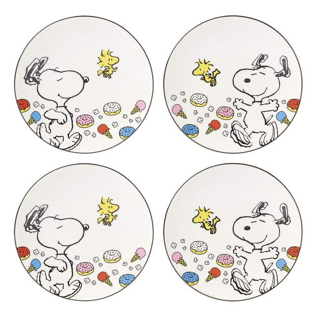 Lenox 897574 Chef Snoopy Accent Plates, Set Of 4