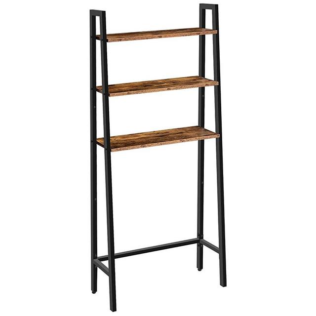 HOOBRO Bathroom Space Saver, 3-Tier Toilet Storage Rack, Industrial Multi-Functional Over-The-Toilet Cabinet, Easy to Assemble, Stable, Rustic Brown BF42TS01