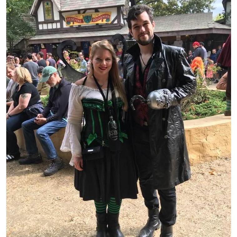 The two of us celebrating Pirate Weekend at the Maryland Renaissance Festival!