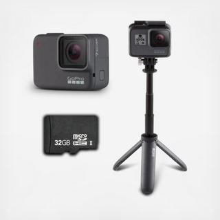 HERO7 Silver with Micro SD Card and The Shorty