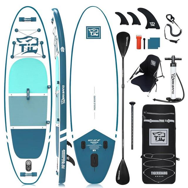 Inflatable Paddle Board with Premium SUP Board Accessories, Allround Paddle Boards for Adults/Kids,Stand Up Paddle Board Defender Collection