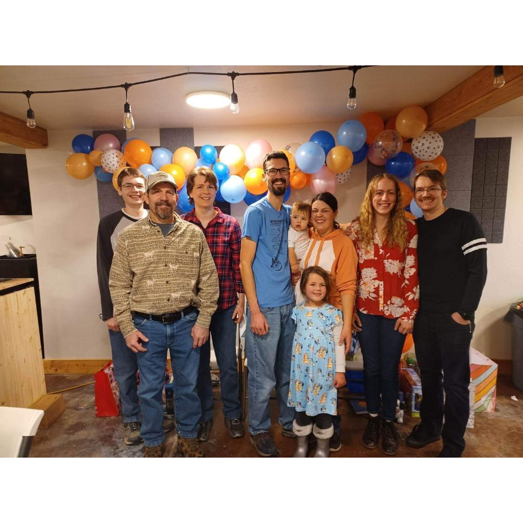 One of many celebrations with the Morgans