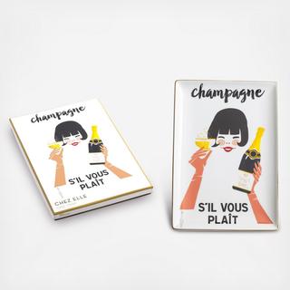 Chez Elle "S'il Vous Plait" Champagne Tray