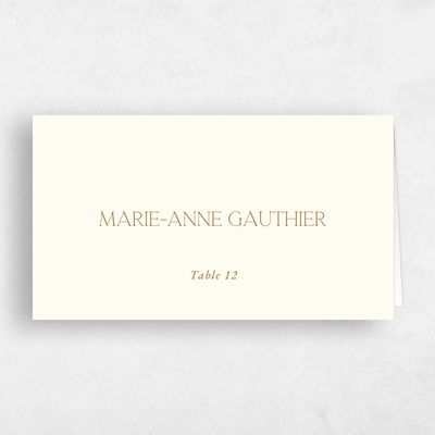 Light Butter, Yellow Wedding Place Card - Hasbrouk