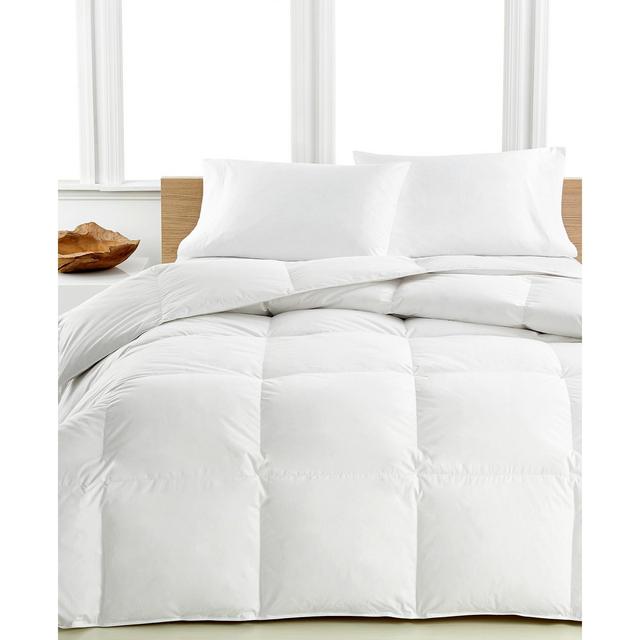 Calvin Klein Medium Warmth Down Full/Queen Comforter, Premium White Down Fill, 100% Cotton Cover