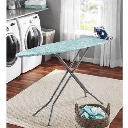 Mainstays 4-Leg Ironing Board with Iron Rest, Mint Floral