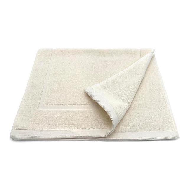 Lincoln & Palm 1-Piece Turkish Cotton Bath Mat - Soft, Plush, and Absorbent - 1000 GSM Thick Luxury Spa and Hotel Style - No Rubber Backing - Silver-Infused SILVERbac (1 Piece Bath Mat, Ivory)