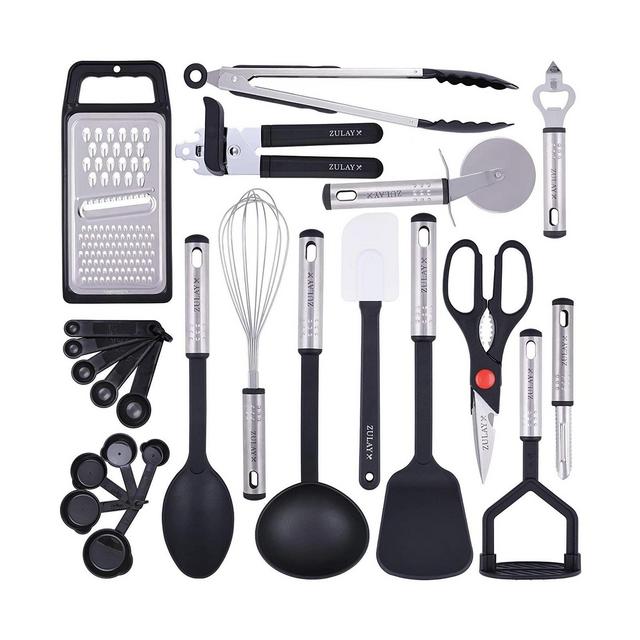 Nylon Kitchen Utensils Stainless Steel Cooking Utensils - 23 Piece