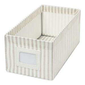 Small Canvas Storage Bin in Stripe