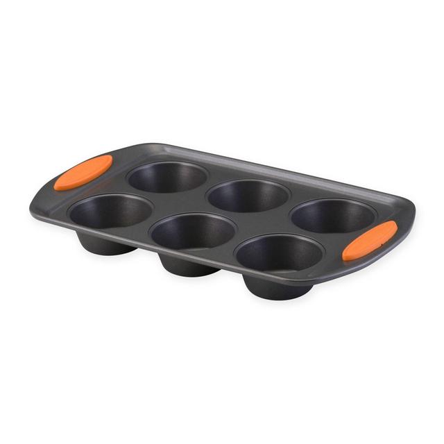 Rachael Ray™ Oven Lovin' Nonstick 6-Cup Muffin Pan in Grey/Orange